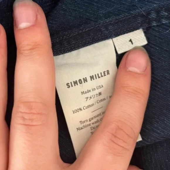 Simon Miller Long Sleeve Denim Shirt | size Small - Picture 3 of 3